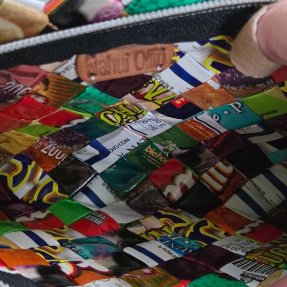 Nahui Ollin Gum Candy Wrapper Clutch Wristlet Colorful - Picture 5 of 6